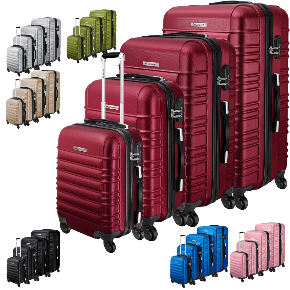 KESSER® 4er Reisekoffer Set Trolley Handgepäck Hartschalenkoffer Koffer S-M-L-XL - Bild 1 von 1