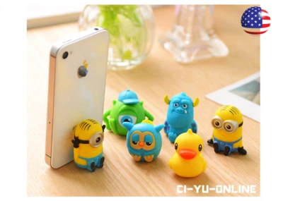 New Minions Movie Cell Phone Desk Stand Mount Support Dash Holder Samsung iPhone - Image 1 of 4