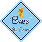 Baby On Board Car Sign - Disney Winnie The Pooh