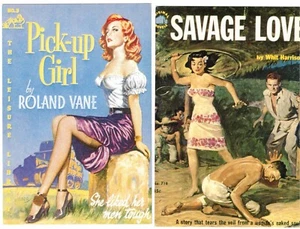 Sobres de libros de ficción espeluznantes pulpa basura • Juego de 2 POSTALES - Imagen 1 de 1