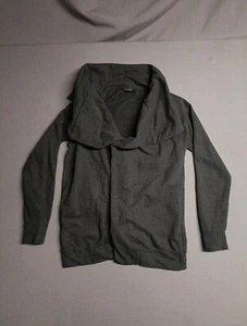 AllSaints Open Front Cardigan Sweater Black Cotton Size Small S EUC 👌 - Picture 1 of 9