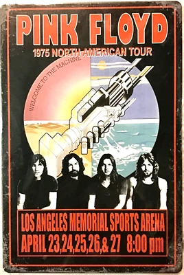 FREE SHIPPING! Buy or Make offer b4 it’s SOLD! TIN SIGN 8x12 Pink Floyd rock MM - Image 1 of 4