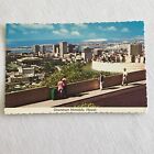 Downtown Honolulu Hawaii From Observation Platform Punchbowl Center Postcard