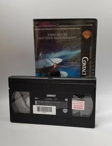 Contact VHS 1997 Jodie Foster Matthew McConaughey James Woods John Hurt - Picture 1 of 12