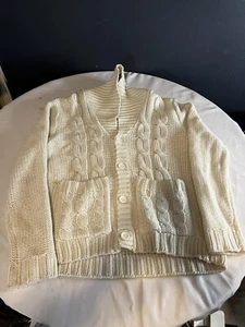 Divided H&M Strickjacke schwere Wolle Zopfmuster Handstrick Herren XL - Bild 1 von 10