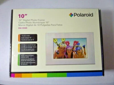 Polaroid 10" Digital Photo Frame Color Screen XSA-10169S Internal Storage 512MB  - Image 1 of 3