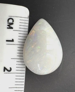 Nice 9.06 Cts. Pear Shape Aust. Solid Black Opal, Lightning Ridge, Loose Stone - Picture 1 of 10