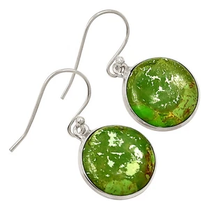 Composite Mohave Green Turquoise 925 Sterling Silver Earrings Jewelry ALLE-17848 - Picture 1 of 1