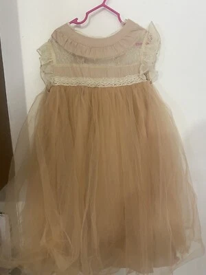 Trish Skully Tan MIDI dress Gorgeous Dress size 7 - Image 1 of 4