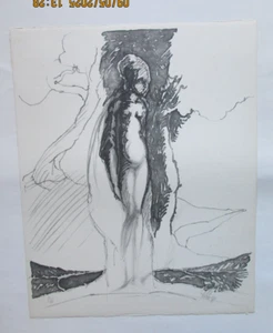 Erotischer Surrealismus 1977 - Lithografie von Heinrich RICHTER - Handsigniert - Bild 1 von 3