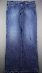 Men's Kenneth Cole New York Straight Leg Stretch Medium Wash Size 36x32 - Picture 1 of 8