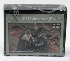 Royal Model RLM 336 1:35 M3A3 Stuart Crew kit resina WW2 - Foto 1 di 1