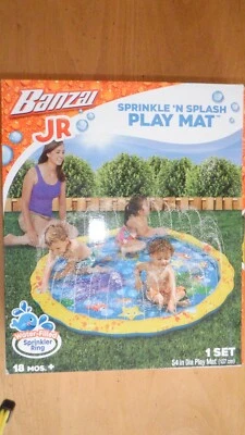 Banzai JR 54" inflatable Sprinkle Splash Play Mat Pool Water Fountain - Image 1 of 2