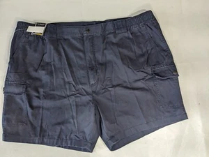 Clearance- Size 46 Big Roundtree & Yorke Cargo Shorts Cotton (7" Inseam) Navy - Picture 1 of 10