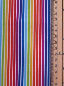 Rainbow stripes fabric UK fat quarter 18" x 22" approx 100% cotton colourful