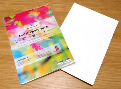A4 VINYL White Matte Waterproof Self Adhesive INKJET LASER Printable Sticker HQ - Image 1 of 4
