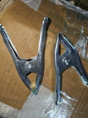 Spring Clamp: Steel Jaw Tip, Steel, 1 in Max Jaw Opening, 4 in Overall Lg - Image 1 of 3