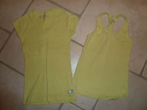 GET FIT Fitness - sexy Damen women Fitness Top SET- Gr. XS- Vanille Gelb - WOW!! - Bild 1 von 7