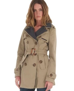 Superdry Vintage City Mac Women's Trench Coat Beige - Size M - Picture 1 of 9