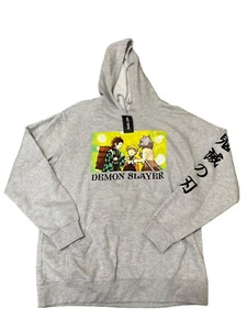 Demon Slayer Anime Hoodie anjiro Zenitsu Inosuke Hot Topic Men's Sz Large NWT - Picture 1 of 5