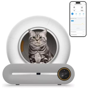 Smart Automatic Self Cleaning Cat Litter Box App Control 65L Extra Large Safety - Picture 1 of 8