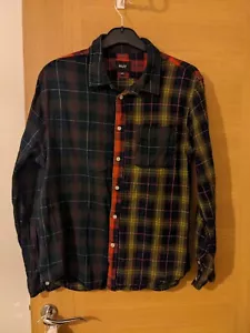 Mens HUF Worldwide Checked Shirt Size L - Picture 1 of 7