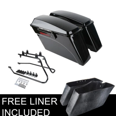 Alforjas con soporte de conversión aptas para Harley Heritage Softail Classic 84-2017 Foto 1 de 4