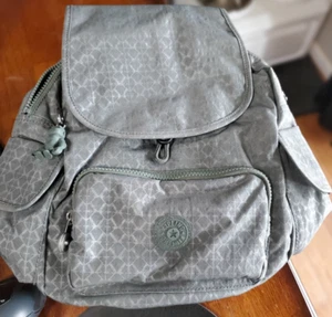 Kipling City Pack Small Printed Backpack Sign Green - Picture 1 of 3