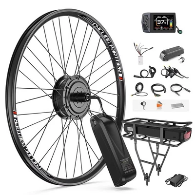 36V250W 26inch Wheel Rear Motor Ebike Hub Conversion Kit Fit Cassette Black - Image 1 of 4