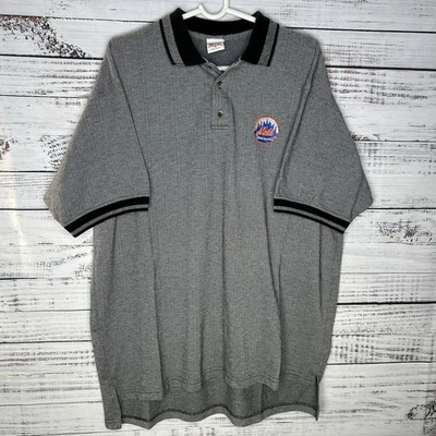 Vintage 90s New York NY Mets MLB Embroidered Throwback Logo Polo Shirt Men’s XL - Image 1 of 4