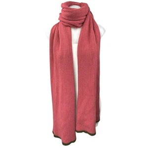 Zara Accessories Women's Red Ribbed Knit Cozy Shawl Wrap Neck Scarf One Size - Picture 1 of 3