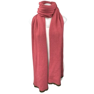Zara Accessories Women's Red Ribbed Knit Cozy Shawl Wrap Neck Scarf One Size - Image 1 of 3