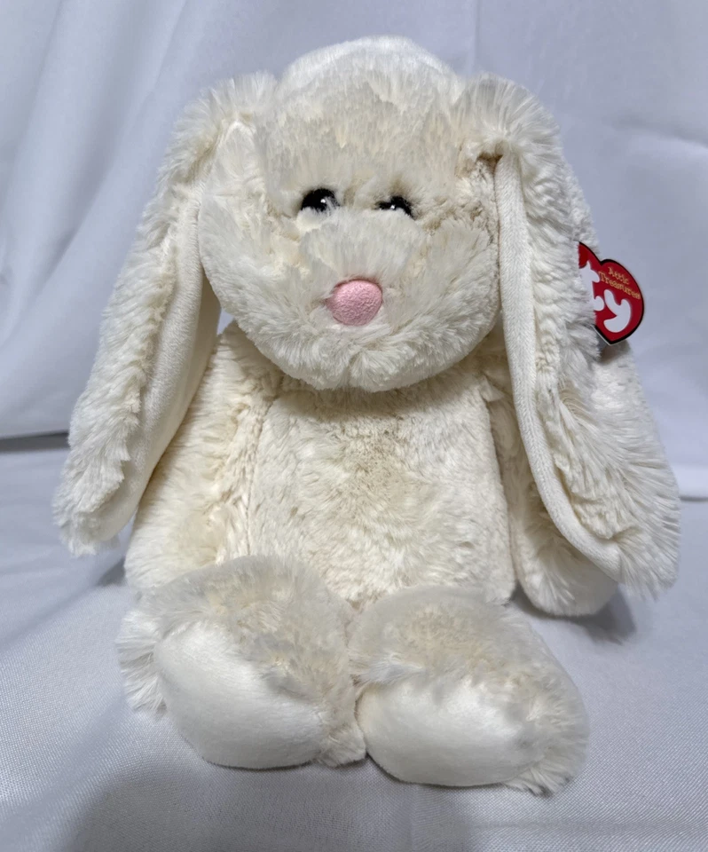 9" Ty Attic Treasures 67015 Pearl Rabbit Beanbag Plush Toy Beanie Babies B200
