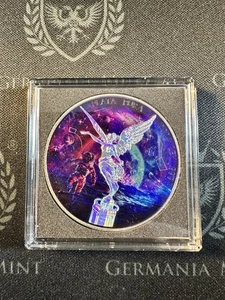 2024 Mexico Libertad 1 oz Silver Metallic Colored with Holo Cosmos Mintage 300 - Picture 1 of 5