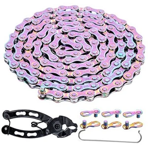 Bike Chain 6/7/8/9/10/11 Speed Bicycle Chain 1/2 x 11/128 Inch 116 Links - Picture 1 of 7