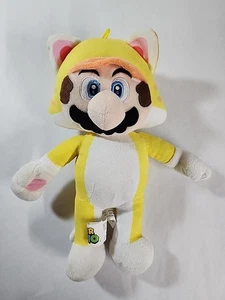 Super Mario Bros 12” Mario Yellow Cat Suit Stuffed Animal Plush Toy Doll - Picture 1 of 10