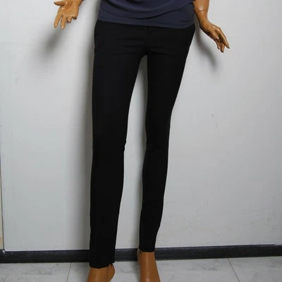 Calça feminina Yves Saint Laurent preta lã fina chinos tamanho XS - Imagem 1 de 4