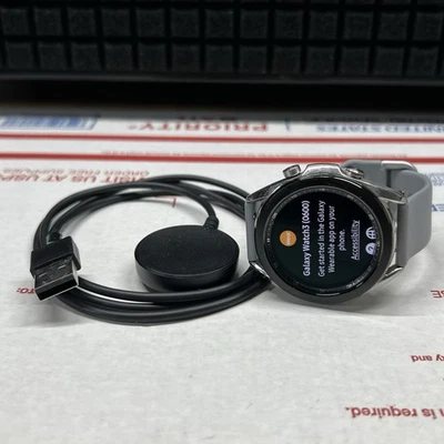 Samsung Galaxy Watch3 SM-R855U 41mm Silver Stainless Steel GPS + LTE (Unlocked) - Image 1 of 4