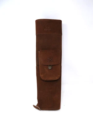 Bear SuperLite Sueded Leather Arrow Back Quiver Traditional Recurve Bow Archery - Image 1 of 4