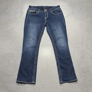 Vigoss Low Rise Chelsea Boot Cut Jeans Women's 14 Blue Denim Pants 34x32 - Picture 1 of 9