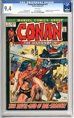 Conan il Barbaro #17 CGC 9,4 NM pagine bianche quasi nuovo fumetto Marvel 0797980002 - Immagine 1 di 2