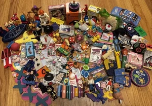 Vintage Junk Drawer Lot Toys Keychains Magnets Crafts Figures Pins Patches - Picture 1 of 17