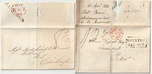 1814/30 LANARKSHIRE HAMILTON STRAIGHT LINE & INVOLUCRI CHILOMETRAGGIO IN SCATOLA > EDIMBURGO - Foto 1 di 1