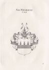 1840 Weishaupt Emblem Coat Of Arms Copperplate Engravin Heraldry