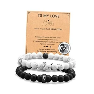 Matching Couple Ring Bracelets Gifts for Boyfriend Husband Fiance Love - Picture 1 of 7