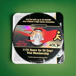 AOL Think Fast 1175 Stunden kostenlos für 50 Tage Test-Disc CD-ROM versiegelt R1 - Bild 1 von 2