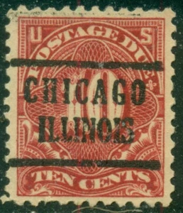 SCOTT # J65, CHICAGO, ILLINOIS PRECANCEL, FINE/BETTER, GREAT PRICE! - Picture 1 of 5
