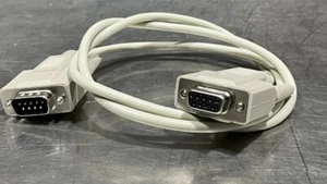 Serial Cable Male to Female Rs232 Beige Nos Surplus - Picture 1 of 2