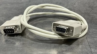 Serial Cable Male to Female Rs232 Beige Nos Surplus - Image 1 of 2