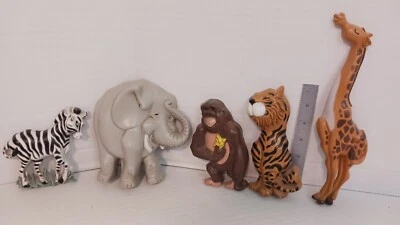 Burwood 1995 5 piezas animal de safari colgante de pared guardería juguetón envío gratuito Foto 1 de 4